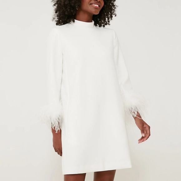 Tuckernuck White Feather Cuff Dress - Picture 1 of 7